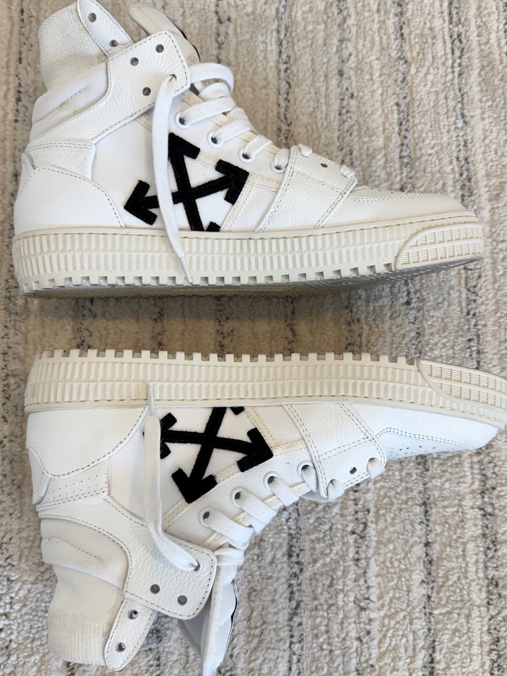 Off-White White High-Top Sneakers - Casual Athletic Style